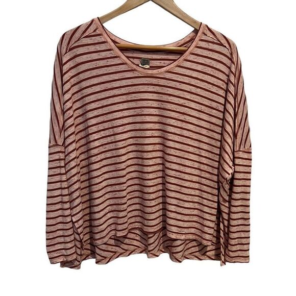 We The Free Dolman Sleeve Hi Lo Striped Top Size XS - Picture 1 of 5